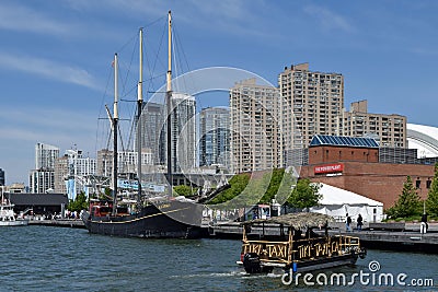 Old Sailing Boat,Toronto & Lake Ontario, Canada Editorial Stock Photo