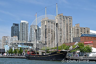 Old Sailing Boat,Toronto & Lake Ontario, Canada Editorial Stock Photo