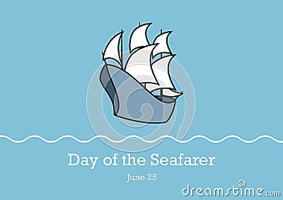 Day of the Seafarer vector Vector Illustration