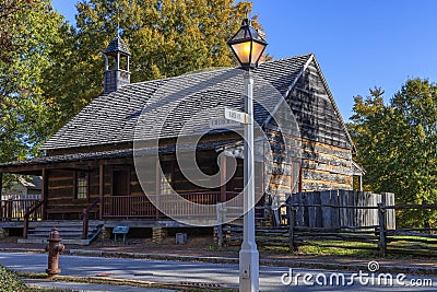 Old Salem, an historical town in North Carolina, USA Editorial Stock Photo