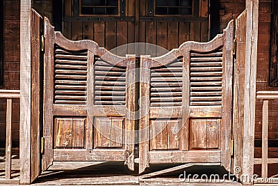 Old saloon entrance Stock Photo