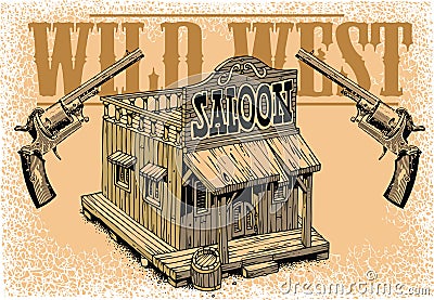 Old saloon Vector Illustration