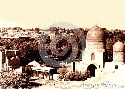 Old Samarkand Shakhi-Zindah 1962 Stock Photo