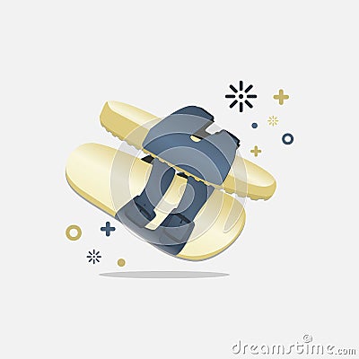 Old sandals Vector Illustration