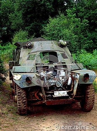 Hard target on the Army gunnery ranges. Stock Photo