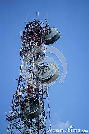 The Old Satellite antenna Stock Photo