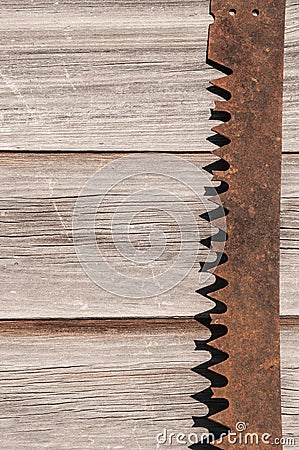 Old Saw Blade Stock Photo