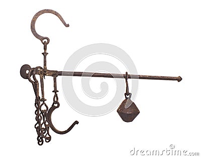 Old scales Old weigh old kilo Stock Photo