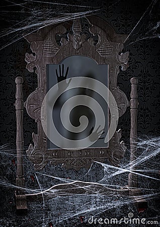 Old Scary Mirror Stock Photo