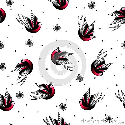 Old school tattoo pattern 3 Vector Illustration