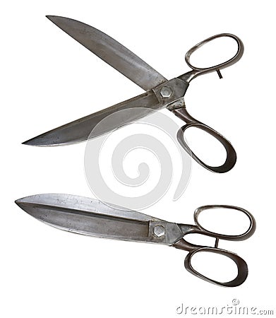 Old scissors isolated Stock Photo