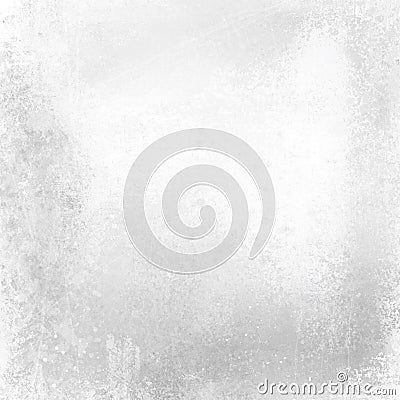 Old scratched grunge white background with black and gray peeling painted metal texture and vintage design Stock Photo