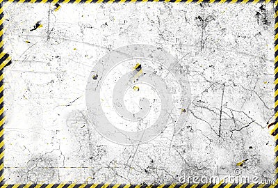 Old scratched warning poster Stock Photo