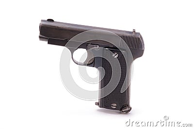 Old Semi-automatic Handgun Stock Photo