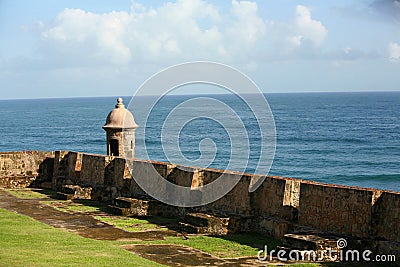 Old Sentry Box fortress walls Stock Photo