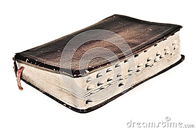 Old sepia antique retro vintage book Bible Scriptures Christian beliefs faith Stock Photo