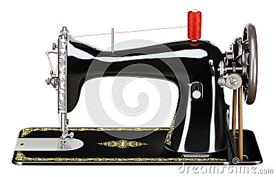 Old sewing machine Stock Photo