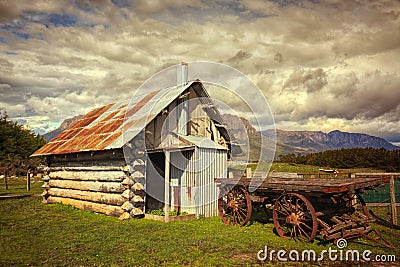 Old shack in Australia Stock Photo