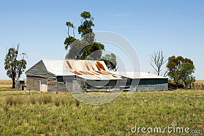 Old Shearing Shed Stock Photo