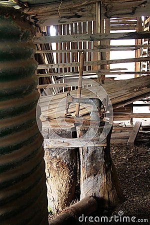 Old Shearing Shed Stock Photo