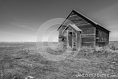 Old Shed in the Dryland Stock Photo
