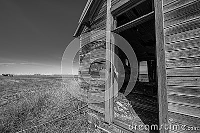 Old Shed in the Dryland Area Stock Photo