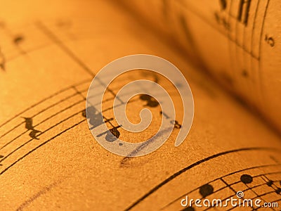 Old Sheet Music Stock Photo