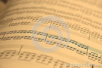 Old Sheet Music Stock Photo