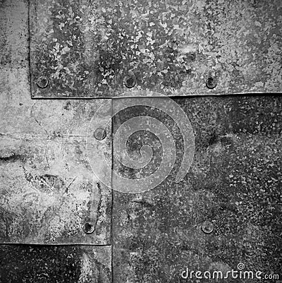 Old sheets of galvanized iron texture Stock Photo