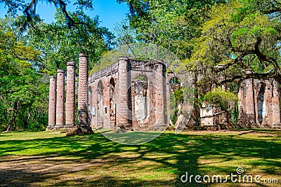 Old Sheldon Church ruins, South Carolina Stock Photo