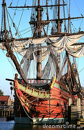 Old ship - Batavia Stock Photo
