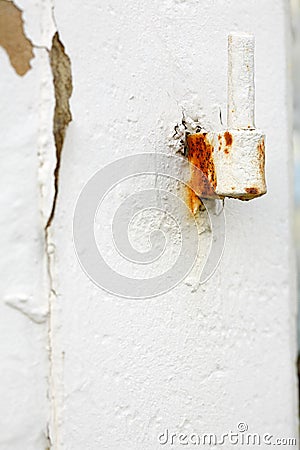 Old shutter hinge Stock Photo