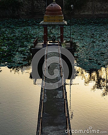 Old small village lord shiv temple Stock Photo