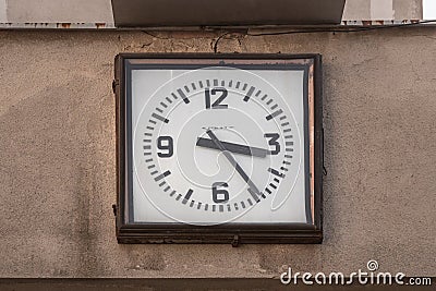 Old Soviet analog street clock 