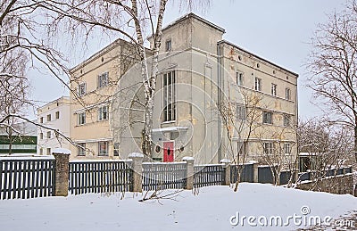 Old soviet apartment building in Tartu, Estonia Editorial Stock Photo
