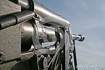 Old Soviet heavy gun Stock Photo