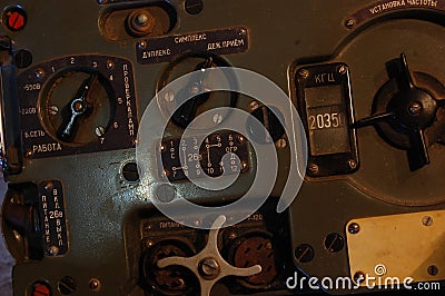 Old Soviet military radio Stock Photo