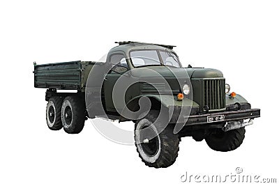 Old soviet military truck Stock Photo