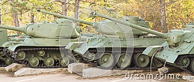 Old soviet tanks Stock Photo