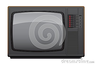 Old Soviet TV set Vector Illustration