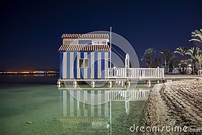 Old spa on the Mar Menor in the municipality of Los Alcazares, Region of Murcia Stock Photo