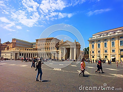 Old square in Rome. tourist attraction Editorial Stock Photo