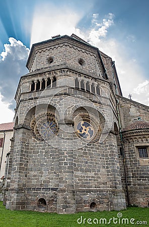 Old St. Procopius basilica and monastery, town Trebic, Czech Republic Stock Photo