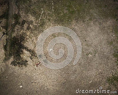 Old stained worn concrete floor Stock Photo