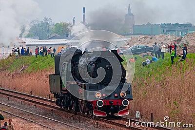 Old steam locomotive Editorial Stock Photo