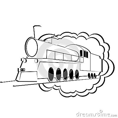 Old steam locomotive-1 Vector Illustration