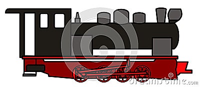 Old Steam Locomotive Vector Illustration