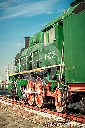 Old steam locomotives Stock Photo