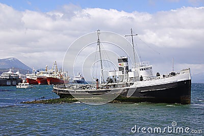 Old steamship Editorial Stock Photo