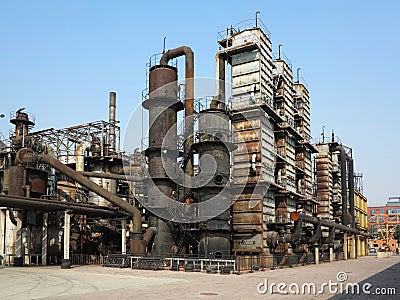 Old Steel Factory Stock Photo